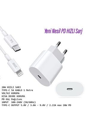 iPad Pro 9.7 Uyumlu Şarj Aleti Adaptörü 20W Ligtning Şarj Kablosu A1674  A1675 A1673