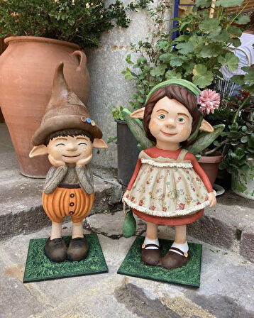 Elf Kız Çocuk Bahçe Biblo