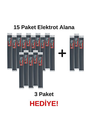 PA Siyah Geniş Plastik Kaynak Elektrodu-15 Paket Alana 3 Paket Elektrot