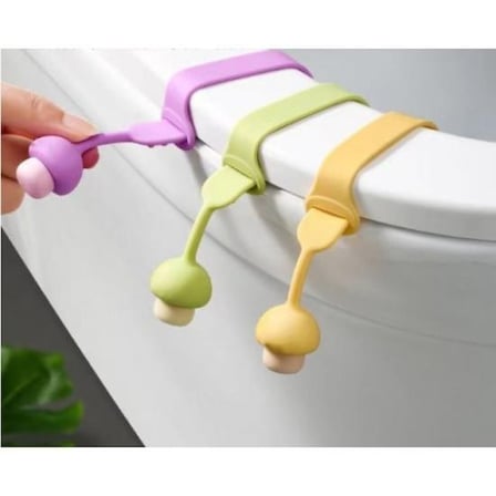 Premium Temas Önleyici Banyo Düzenleyici Hijyenik Tuvalet Kapağı Kaldırıcı Mantar Tasarımlı