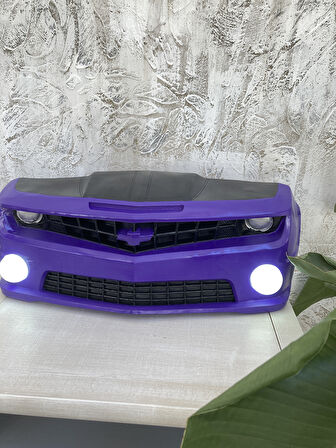 Işıklı Camaro Duvar Obje Araba, Mor