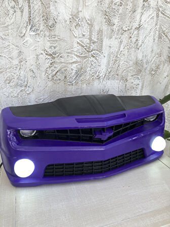 Işıklı Camaro Duvar Obje Araba, Mor
