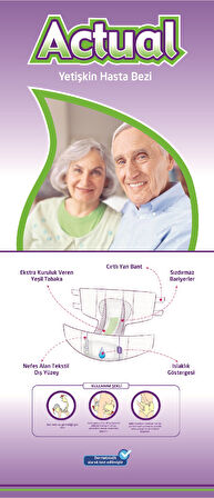 Actual Yetişkin Hasta Bezi Bel Bantlı S - Small - Küçük 120 Adet (4PK*30)