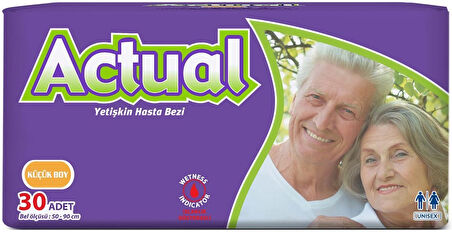 Actual Yetişkin Hasta Bezi Bel Bantlı S - Small - Küçük 180 Adet (6PK*30)
