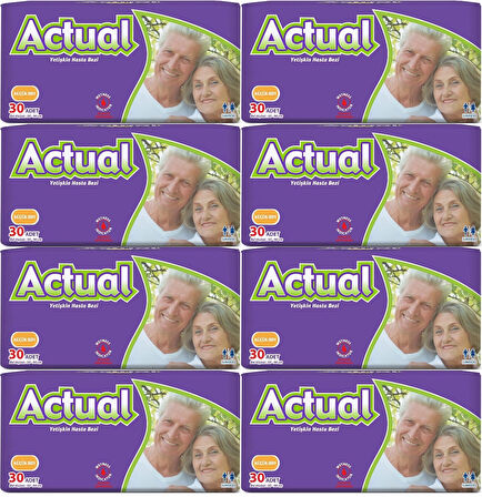 Actual Yetişkin Hasta Bezi Bel Bantlı S - Small - Küçük 240 Adet (8PK*30)