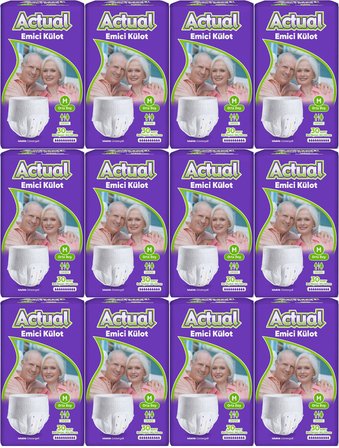 Actual Emici Külot Yetişkin Bezi M - Medium - Orta (Islaklık Göstergeli) 360 Adet
