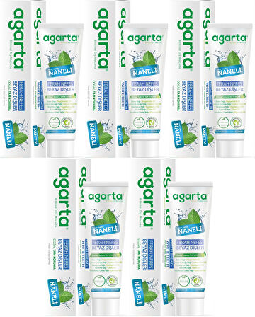 Agarta Doğal Diş Macunu 100ML Naneli (5 Li Set)