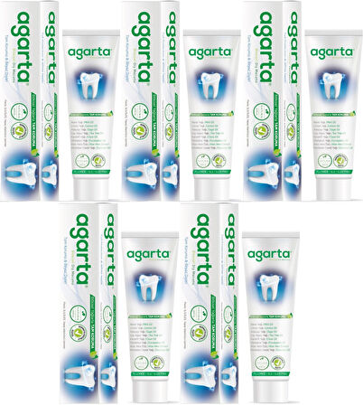 Agarta Doğal Diş Macunu 100ML Bitki Özlü (5 Li Set)