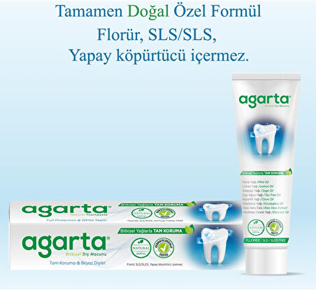 Agarta Doğal Diş Macunu 100ML Bitki Özlü (6 Lı Set)