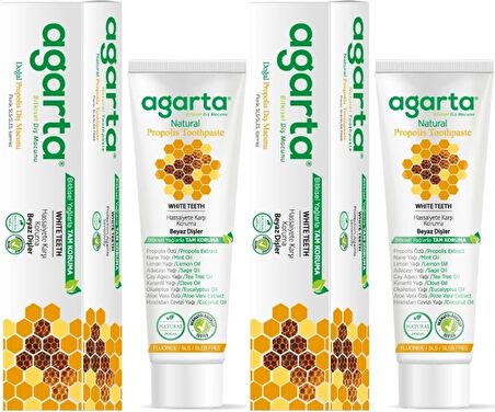 Agarta Doğal Diş Macunu 100ML Propolisli (2 Li Set)