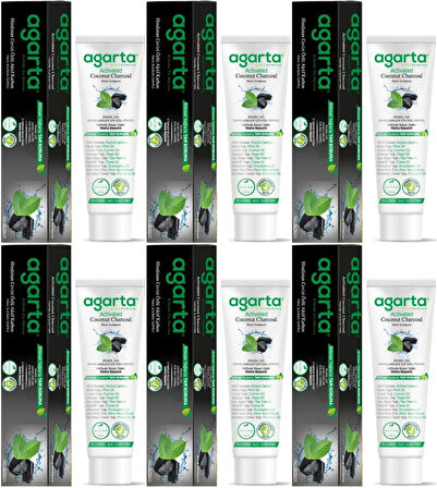 Agarta Doğal Diş Macunu 100ML Aktif Karbonlu (6 Lı Set)