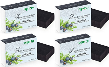Agarta El Yapımı Doğal Sabun 150GR Ardıç Katranı (4 Lü Set)