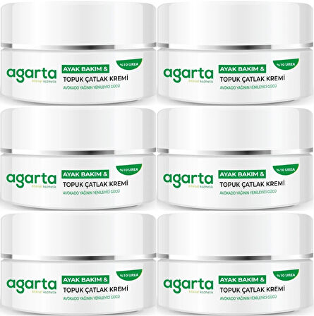 Agarta Ayak ve Topuk Çatlak Bakım Kremi 100ML (6 Lı Set)