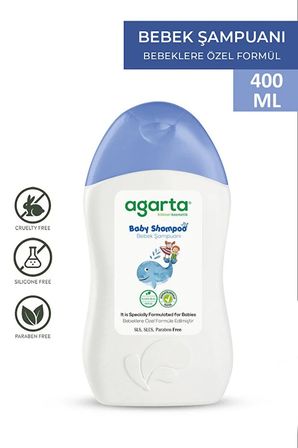 Agarta Doğal Erkek Bebek Çocuk Şampuanı Saç ve Vücut 400 ML (6 Lı Set)