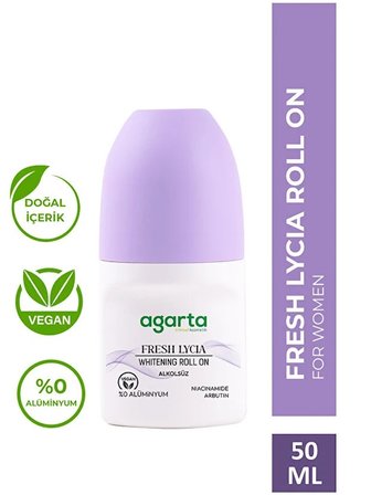 Agarta Roll-On Kadın 50 ML Fresh Lycıa Sensatıon (24 Saat Etkili Ter Kokusu Önleyici) (2 Li Set)