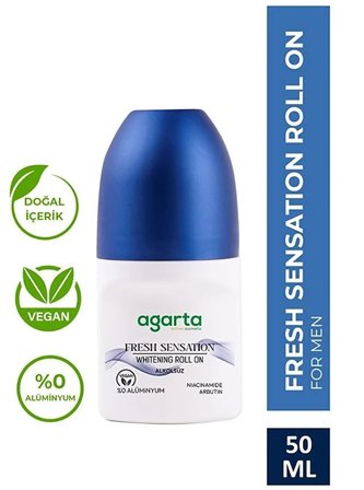 Agarta Roll-On Erkek 50 ML Fresh Sensatıon (24 Saat Etkili Ter Kokusu Önleyici) (5 Li Set)
