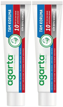 Agarta Doğal Tam koruma Diş Macunu 75 ML Gün Boyu Koruma (2 Li Set)