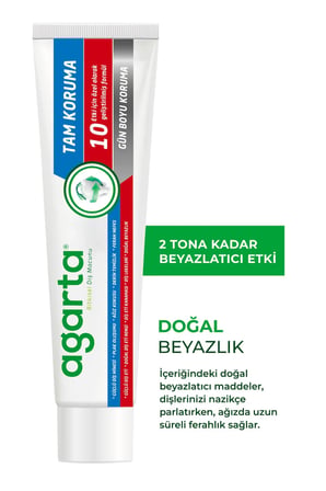 Agarta Doğal Tam koruma Diş Macunu 75 ML Gün Boyu Koruma (3 Lü Set)