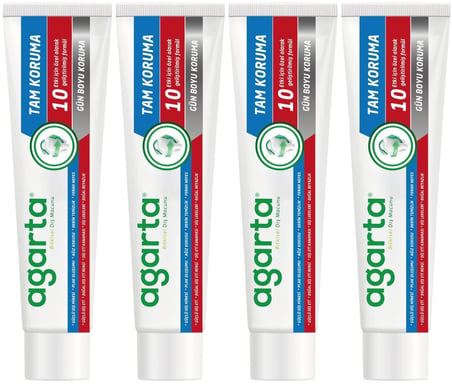 Agarta Doğal Tam koruma Diş Macunu 75 ML Gün Boyu Koruma (4 Lü Set)