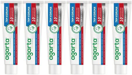 Agarta Doğal Tam koruma Diş Macunu 75 ML Gün Boyu Koruma (6 Lı Set)