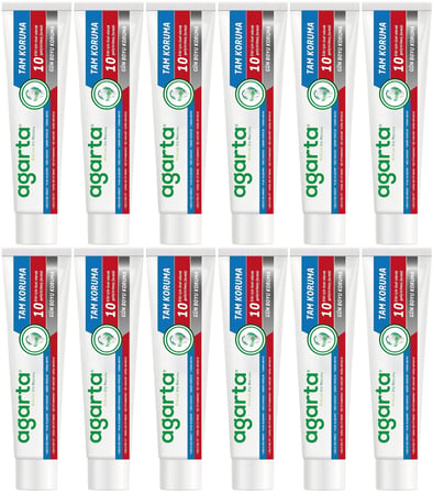 Agarta Doğal Tam koruma Diş Macunu 75 ML Gün Boyu Koruma (12 Li Set)