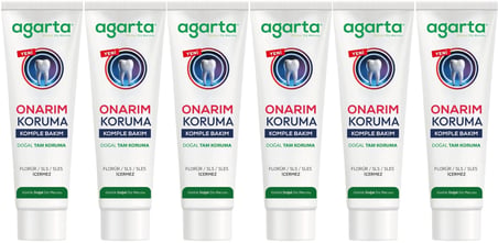 Agarta Doğal Tam koruma Diş Macunu 90 ML Onarım & Koruma (6 Lı Set)
