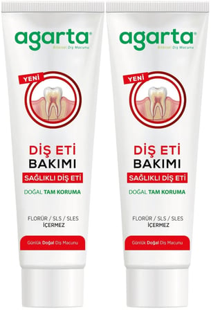 Agarta Doğal Tam koruma Diş Macunu 90 ML Diş Eti Bakımı & Plak Karşıtı (2 Li Set)