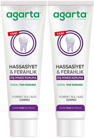 Agarta Doğal Tam koruma Diş Macunu 90 ML Hassasiyet & Ferahlık (2 Li Set)