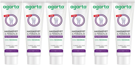 Agarta Doğal Tam koruma Diş Macunu 90 ML Hassasiyet & Ferahlık (6 Lı Set)
