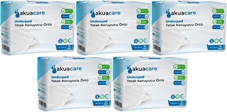 Akuacare Hasta Alt Açma Yatak Koruyucu Örtü 60*90 CM 150 Adet (5PK*30)