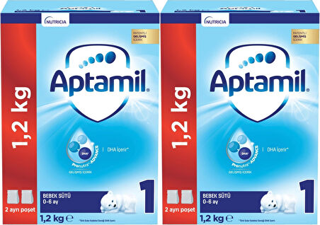 Nutrıcıa Aptamil 1200GR Bebek Sütü No:1 (0-6 Ay) (2 Li Set)