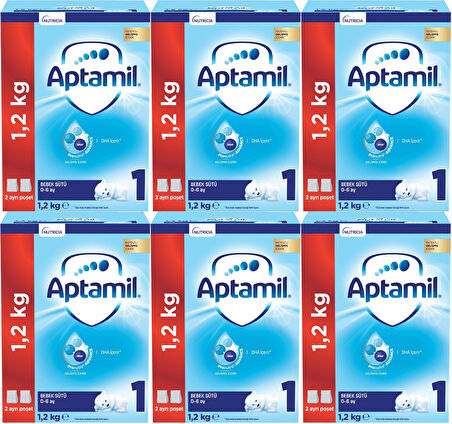 Nutrıcıa Aptamil 1200GR Bebek Sütü No:1 (0-6 Ay) (6 Lı Set)