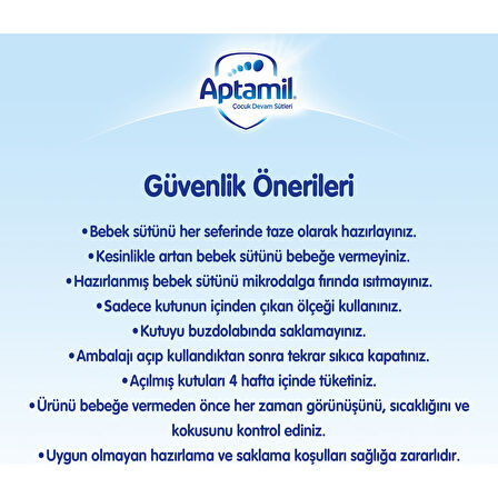 Nutrıcıa Aptamil 800GR Bebek Sütü No:1 (0-6 Ay) Doğumdan İtibaren (2 Li Set)