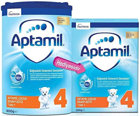 Nutrıcıa Aptamil 800GR+250GR:1050GR Devam Sütü No:4 (1 Yaş ve Üzeri) Avantaj Pk (2 Li Set)