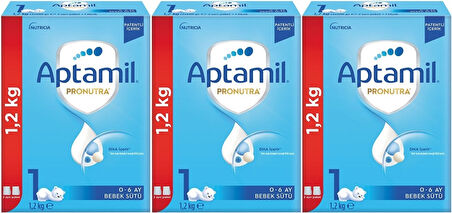 Nutrıcıa Aptamil Pronutra 1200GR Bebek Sütü No:1 (0-6 Ay) Yenidoğan Doğumdan itibaren (3 Lü Set)