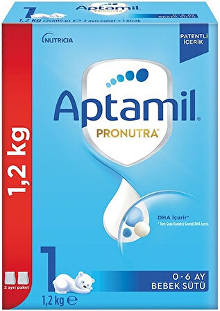 Nutrıcıa Aptamil Pronutra 1200GR Bebek Sütü No:1 (0-6 Ay) Yenidoğan Doğumdan itibaren (3 Lü Set)