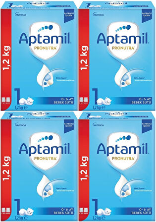 Nutrıcıa Aptamil Pronutra 1200GR Bebek Sütü No:1 (0-6 Ay) Yenidoğan Doğumdan itibaren (4 Lü Set)