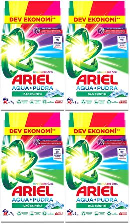 Ariel Matik Toz Çamaşır Deterjanı 28KG Renklilere Özel/Dağ Esintisi (184 Yıkama) (4PK*7KG)