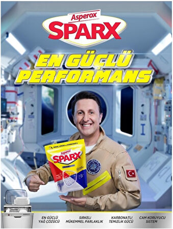 Asperox Sparx Diamond Bulaşık Makinesi Deterjanı Kapsül Tablet Hepsi 1 Arada 180 Adet (3PK*60)