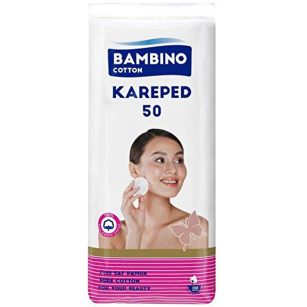 Bambino Cotton Kare Makyaj Temizleme Pamuğu 450 Adet (9PK*50)