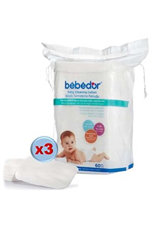 Bebek Temizleme Pamuğu 180 Adet (3pk*60)