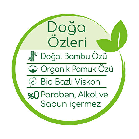 Bebem Natural Islak Bebek Mendili Narin Dokunuş / Yenidoğan 90 Yaprak Plastik Kapaklı 24 Lü Set