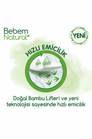 Bebem Bebek Bezi Natural Beden:4 (7-14KG) Maxi 208 Adet Ekonomik Ultra Fırsat Pk