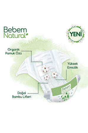 Bebem Bebek Bezi Natural Beden:4 (7-14KG) Maxi 624 Adet Ekstra Ultra Fırsat Pk