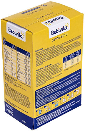 Bebivita Bebek Sütü 400GR No:2 (6-12 Ay) (2 Li Set)