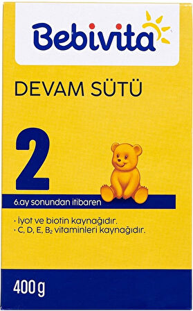 Bebivita Bebek Sütü 400GR No:2 (6-12 Ay) (2 Li Set)