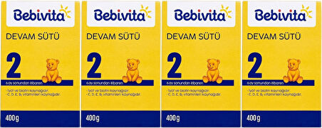 Bebivita Bebek Sütü 400GR No:2 (6-12 Ay) (4 Lü Set)