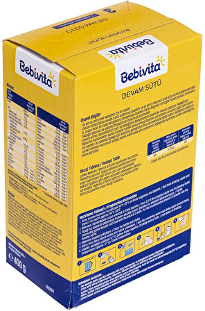 Bebivita Bebek Sütü 400GR No:3 (1 Yaşından İtibaren) (2 Li Set)