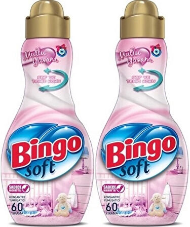 Bingo Soft Çamaşır Yumuşatıcı Konsantre 1440ML Mutlu Yuvam (2 Li Set)