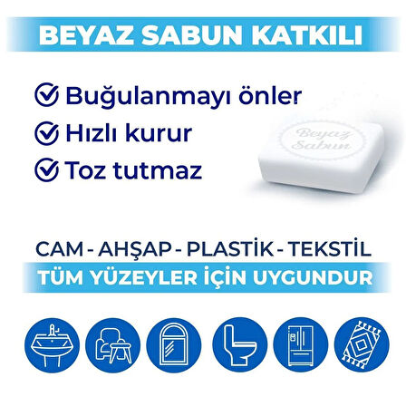 Bingo Clean Yüzey Temizlik Havlusu 96 Yaprak Beyaz Sabun Plastik Kapaklı (4 Lü Set) 384 Yaprak